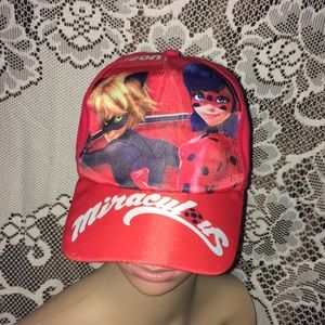 NWOT Nickelodeon Miraculous Ladybug & Cat Noir Red Cap Hat Youth L Adult S
